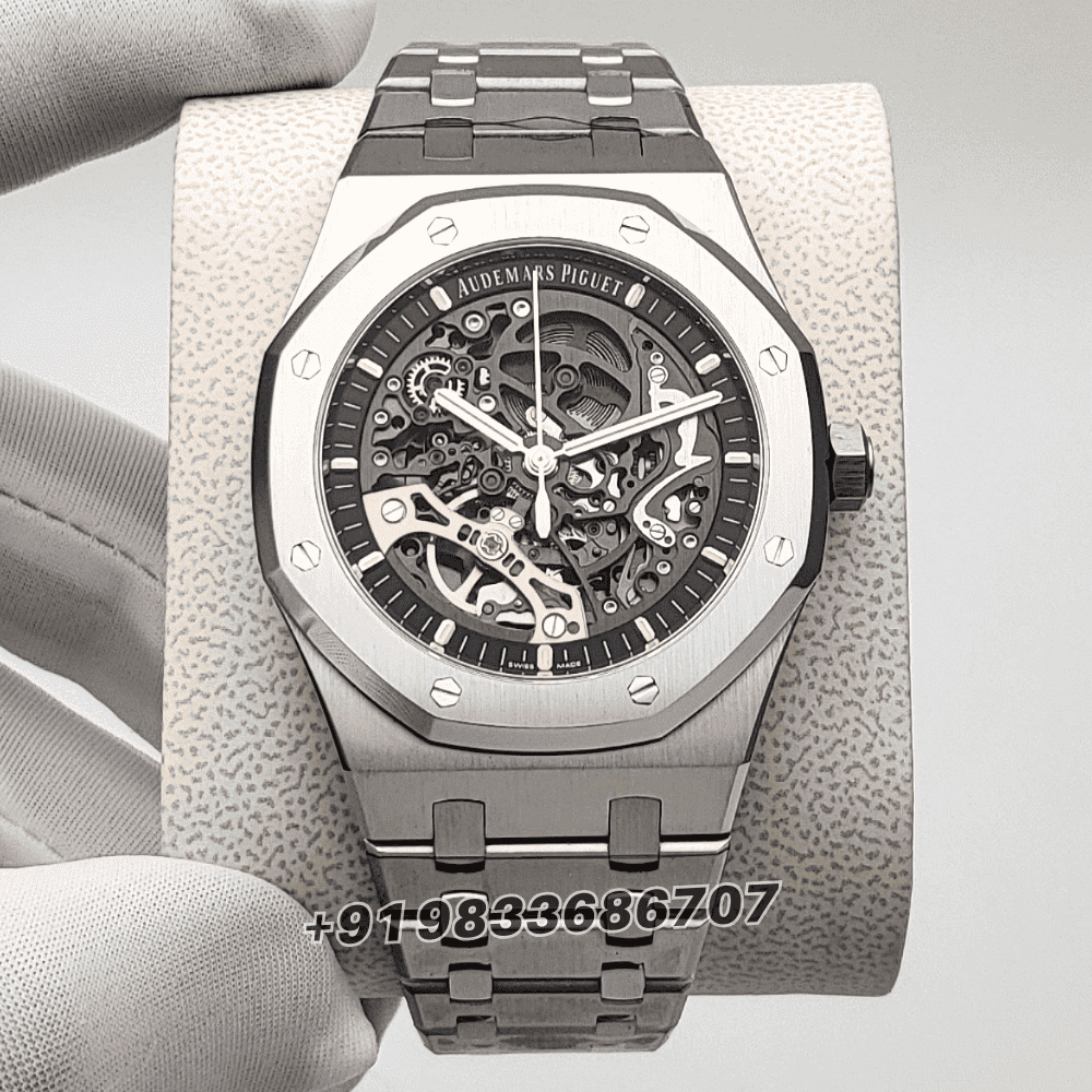 Audemars Piguet Royal Oak Double Balance Wheel Openworked Stainless Steel 41mm Exact 1 1 Top Quality Replica Super Clone Swiss ETA 3132 Automatic Movement Watch Billionare Watches